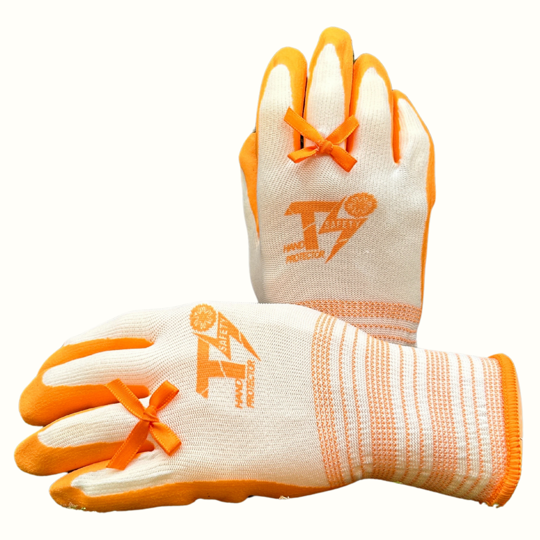 Tangerine Coated Gloves
